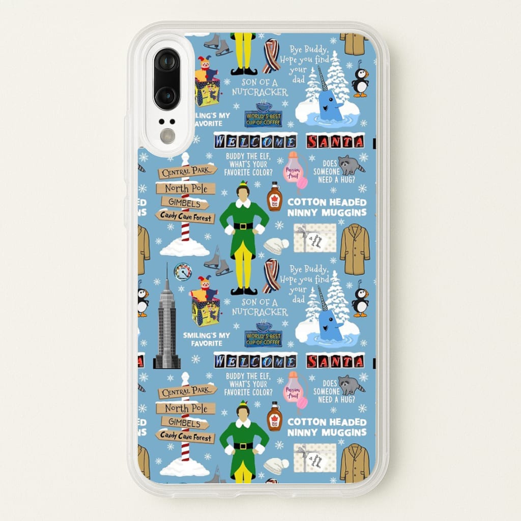 Blue Buddy The Elf Pattern - Elf Phone Case for Huawei P20