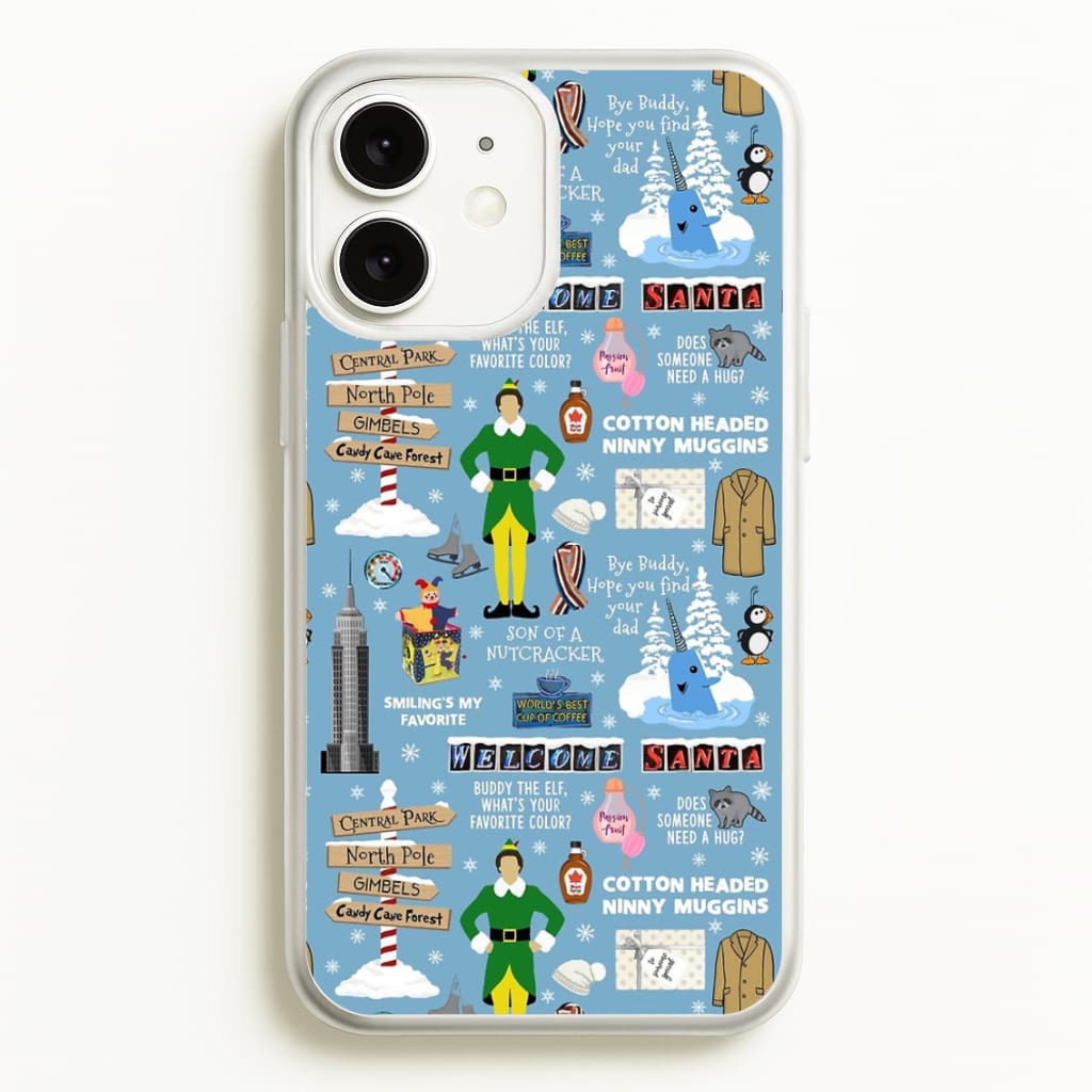 Blue Buddy The Elf Pattern - Elf Phone Case for iPhone 11