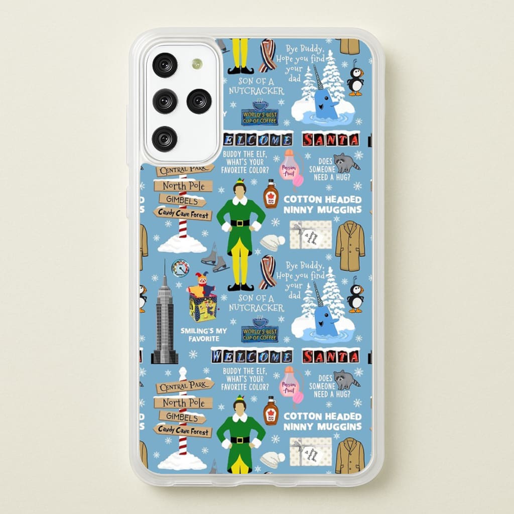 Blue Buddy The Elf Pattern - Elf Phone Case for Galaxy S20 Plus
