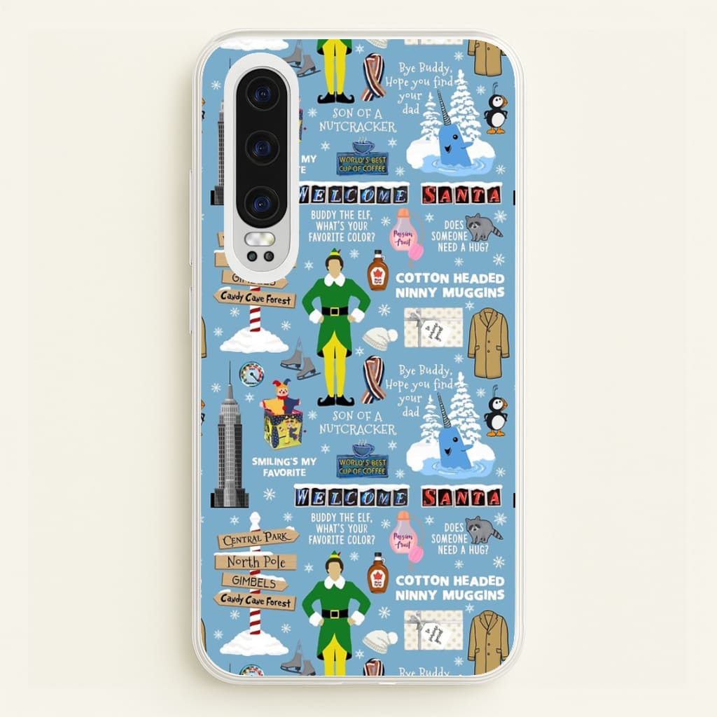 Blue Buddy The Elf Pattern - Elf Phone Case for Huawei P30