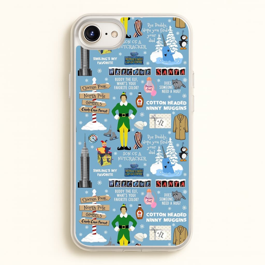 Blue Buddy The Elf Pattern - Elf Phone Case for iPhone 6 Plus / 7 Plus / 8 Plus