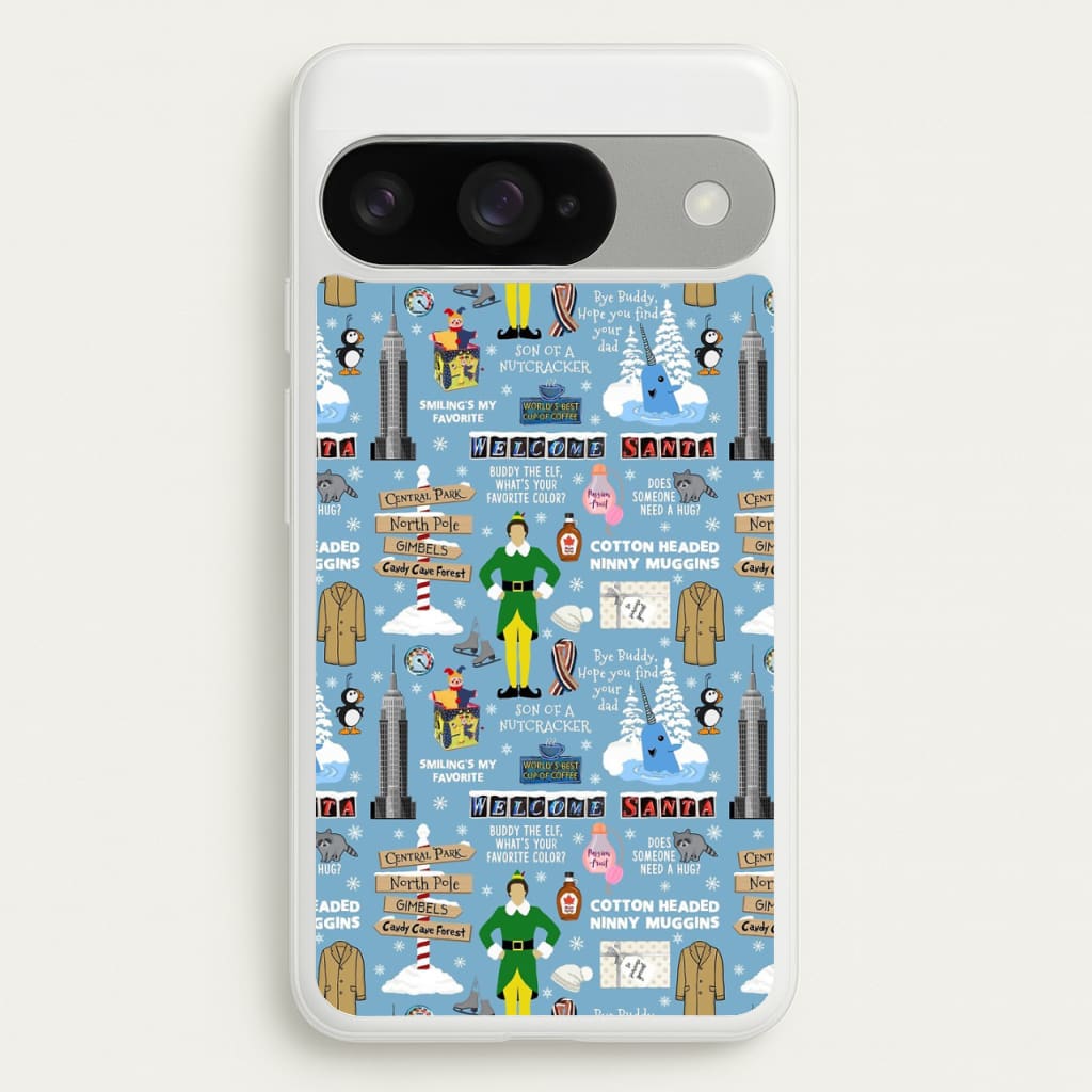 Blue Buddy The Elf Pattern Phone Case for Google Pixel 10 / 10 Pro