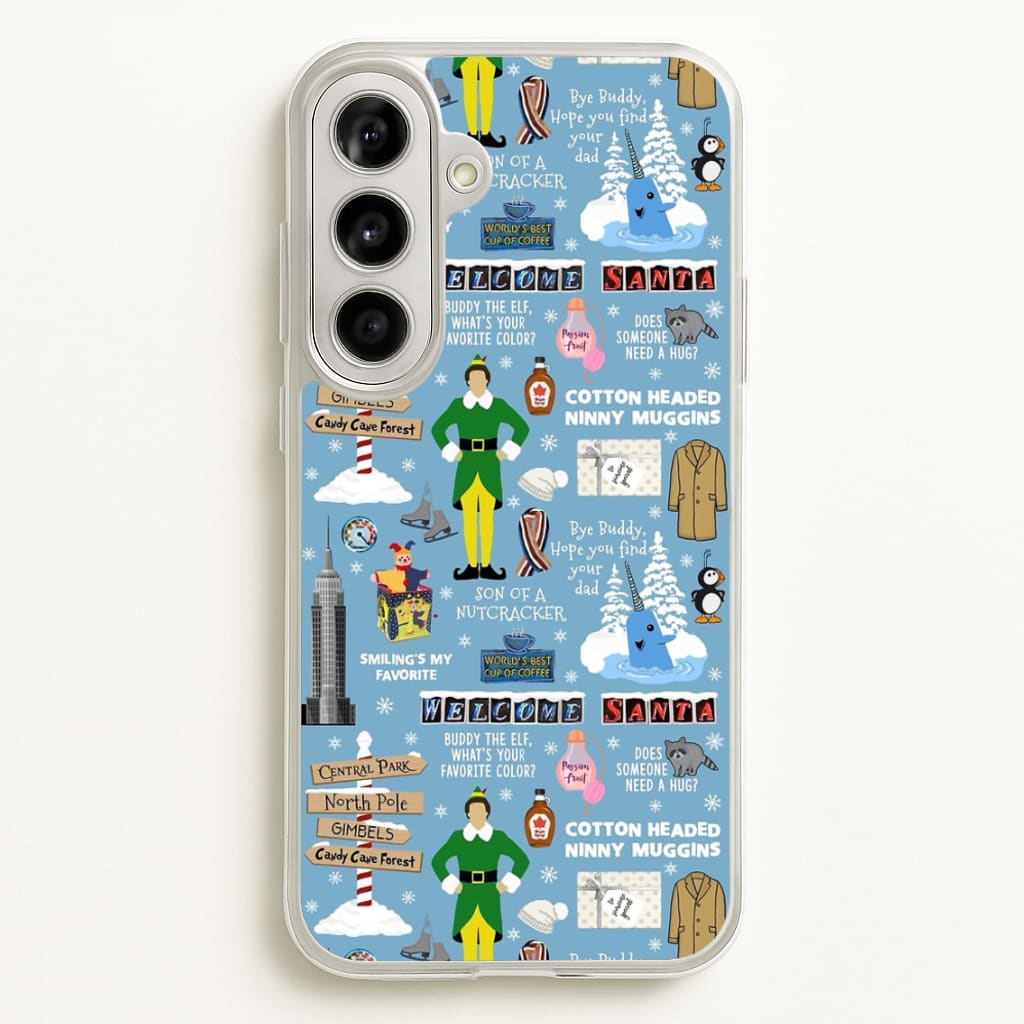 Blue Buddy The Elf Pattern - Elf Phone Case for Galaxy A56