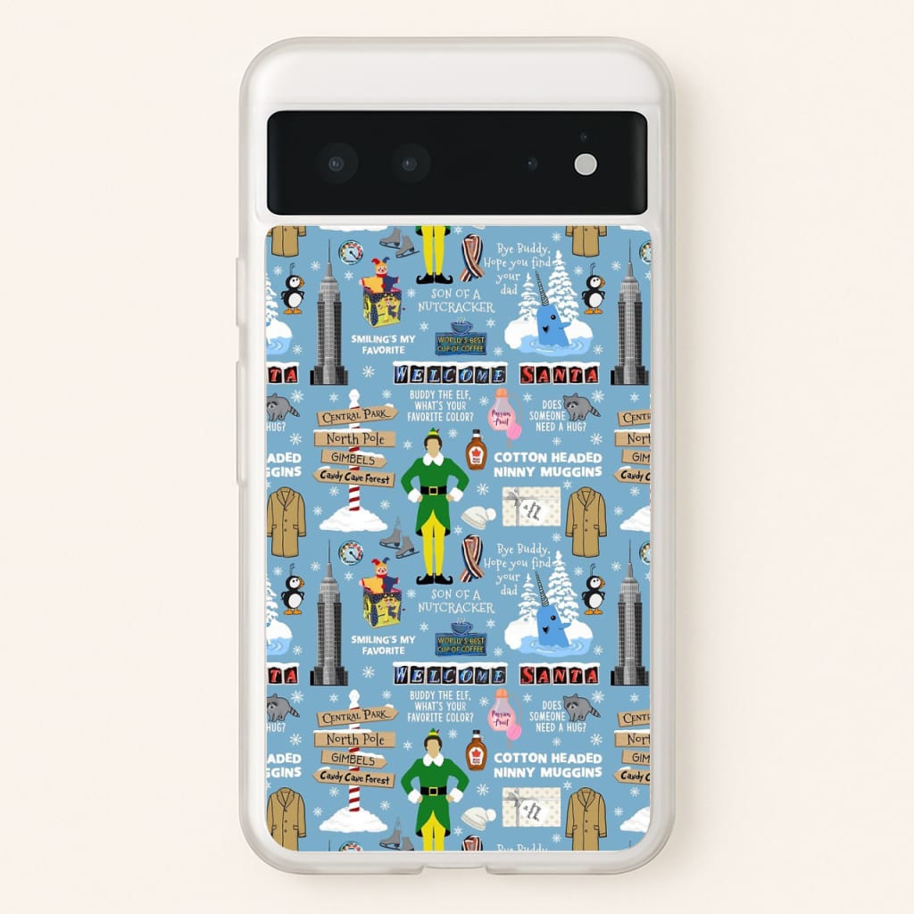 Blue Buddy The Elf Pattern - Elf Phone Case for Google Pixel 6