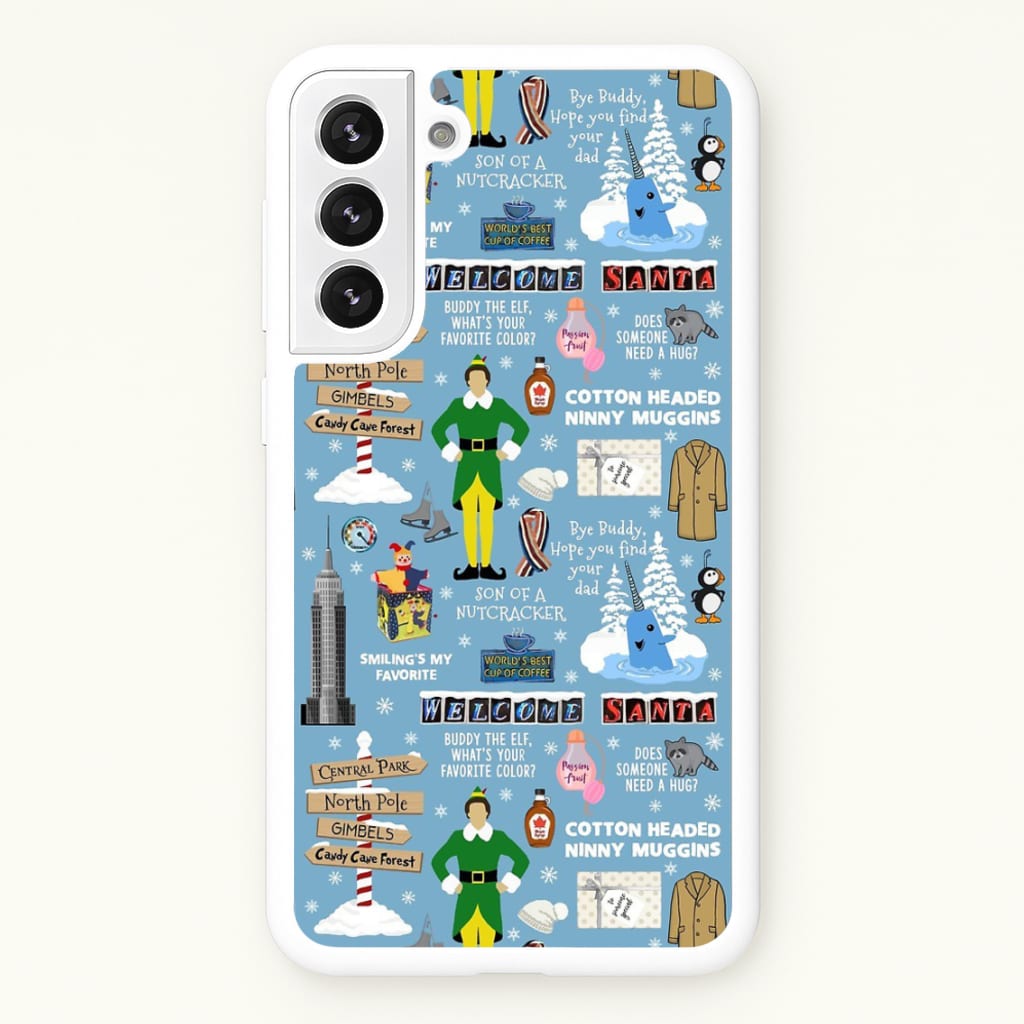 Blue Buddy The Elf Pattern - Elf Phone Case for Galaxy S22 Plus