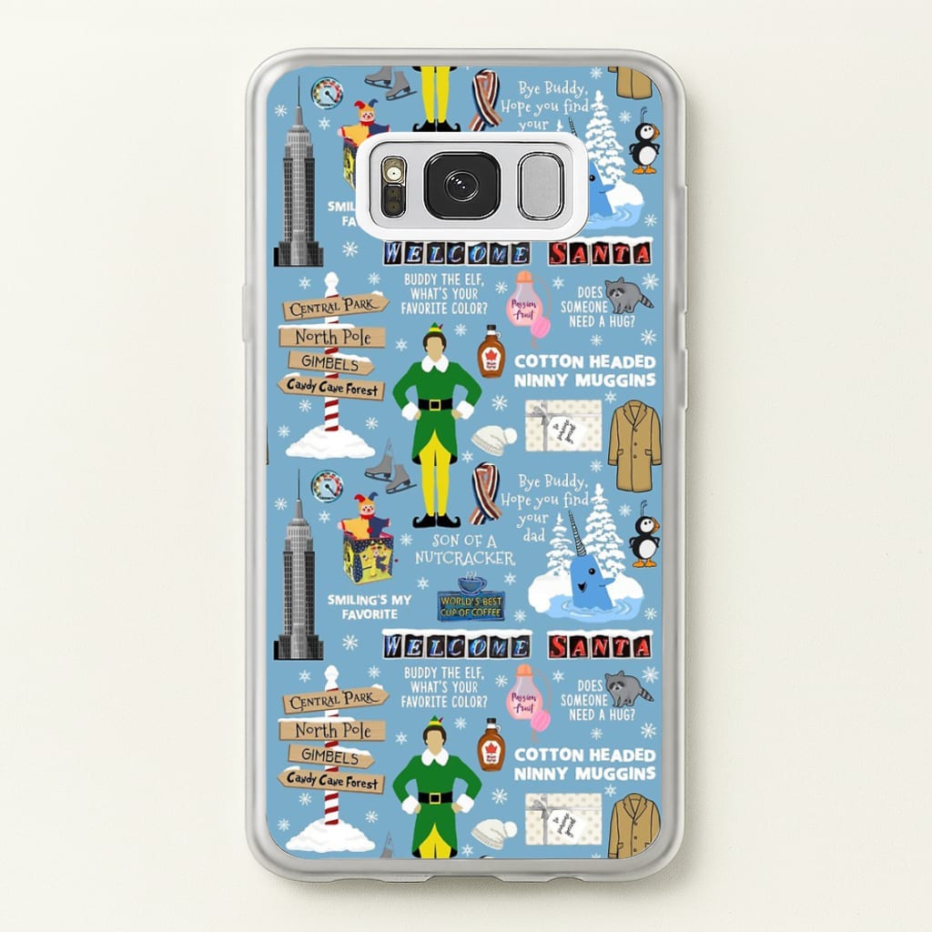 Blue Buddy The Elf Pattern - Elf Phone Case for Galaxy S8 Plus
