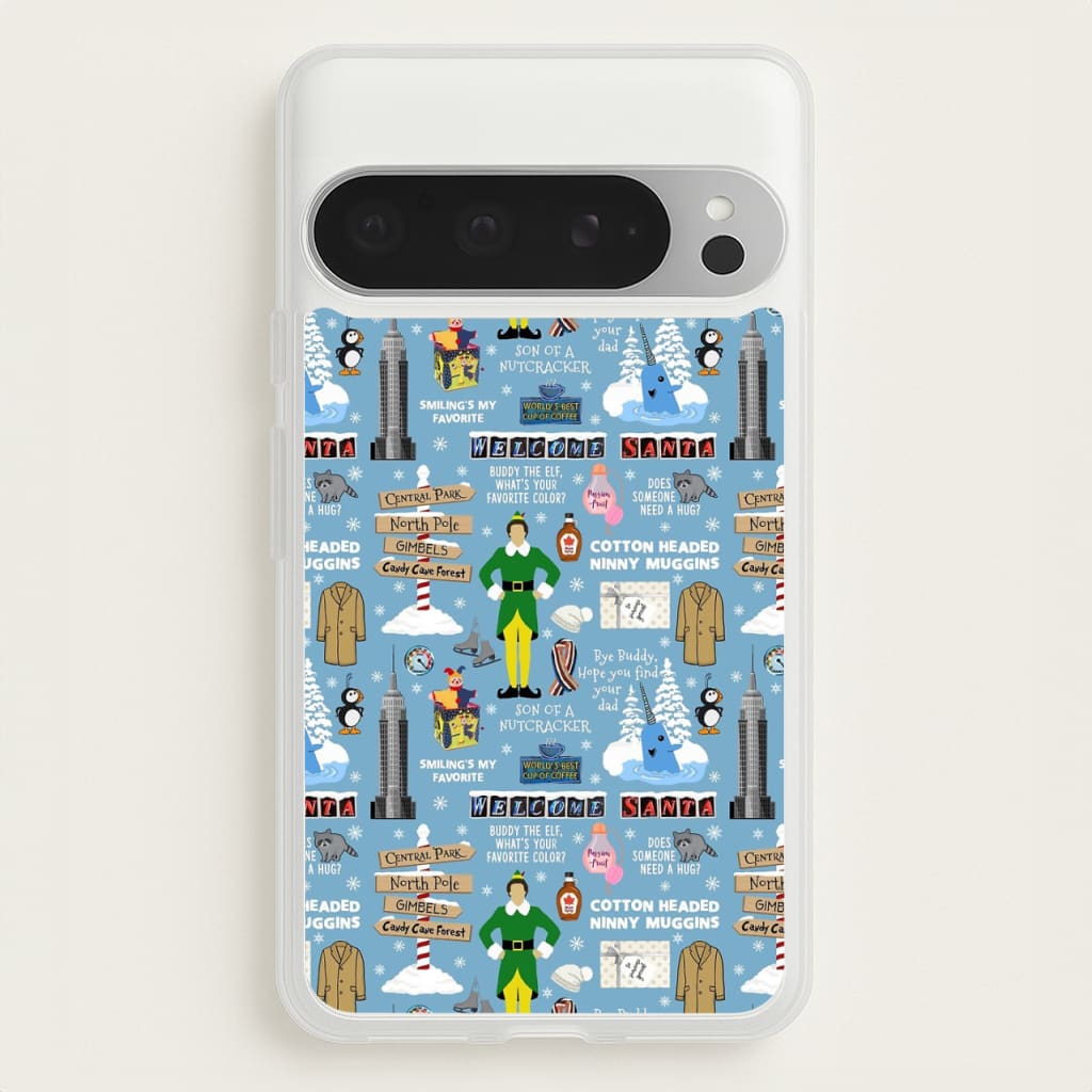 Blue Buddy The Elf Pattern - Elf Phone Case for Google Pixel 9 Pro XL
