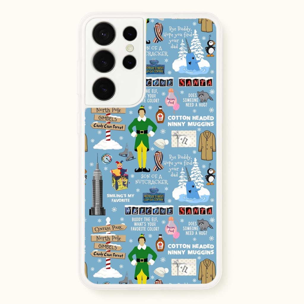 Blue Buddy The Elf Pattern - Elf Phone Case for Galaxy S21 Ultra