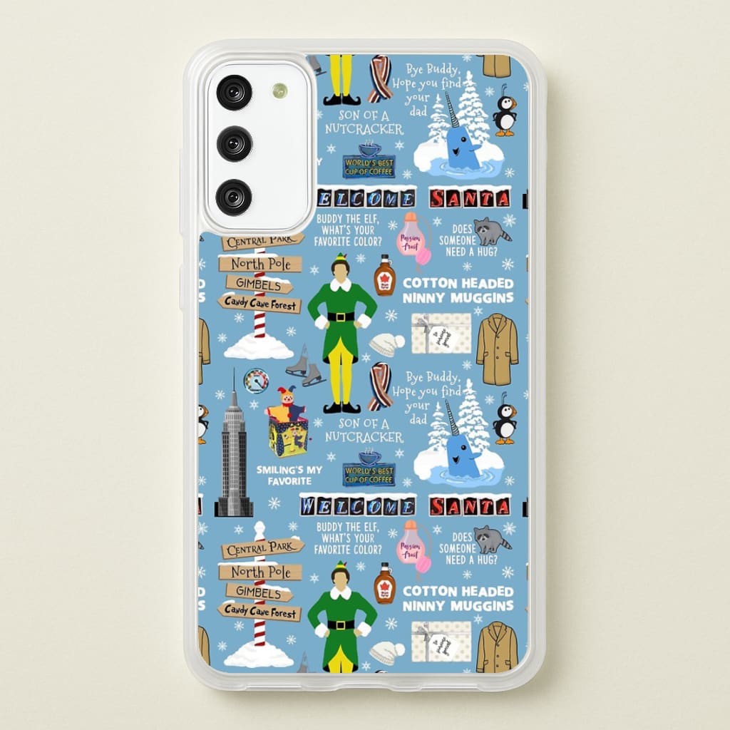 Blue Buddy The Elf Pattern - Elf Phone Case for Galaxy S20