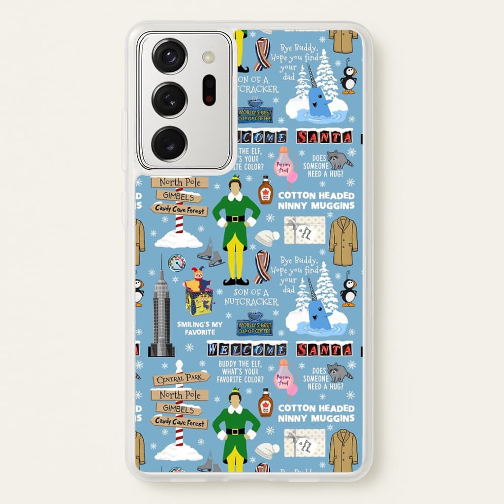 Blue Buddy The Elf Pattern - Elf Phone Case for Galaxy Note 20 Ultra