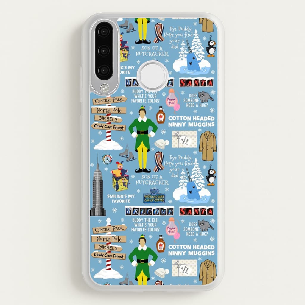 Blue Buddy The Elf Pattern - Elf Phone Case for Huawei P30 Lite
