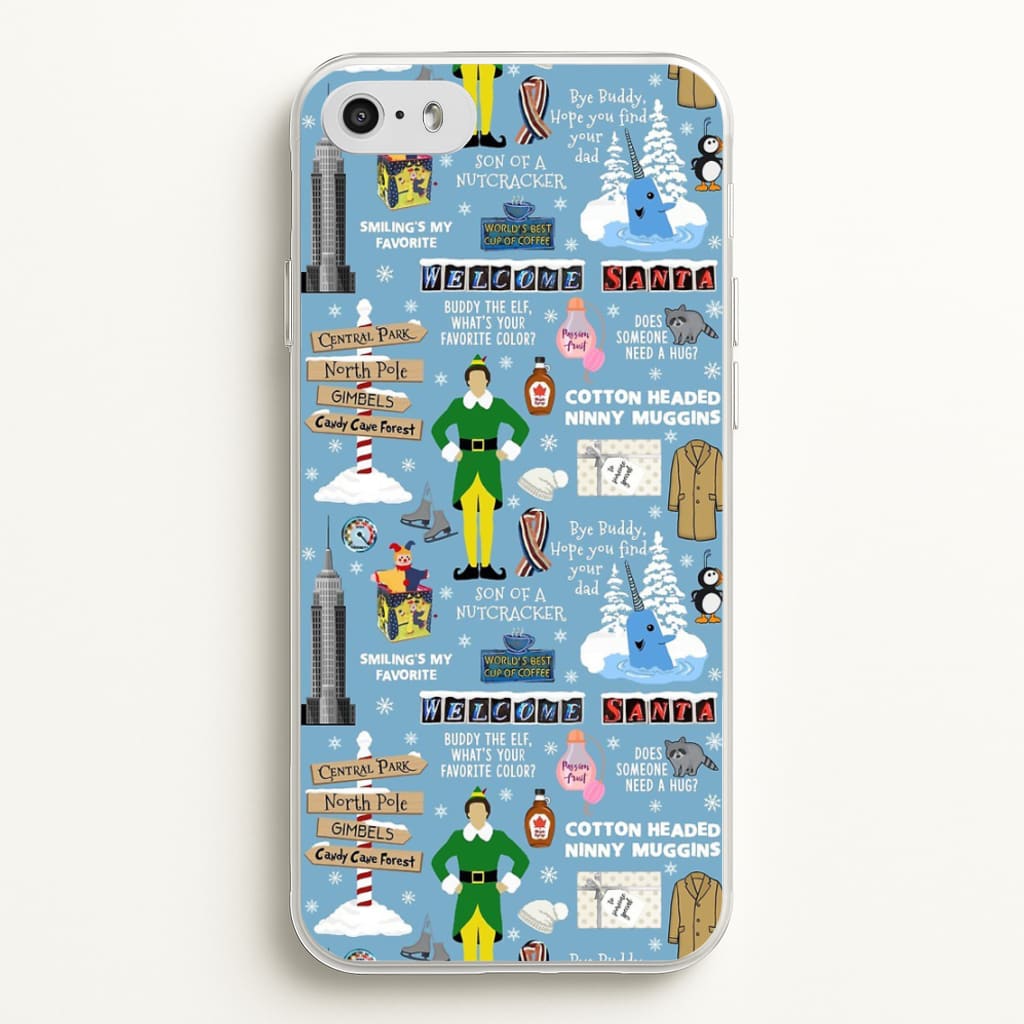 Blue Buddy The Elf Pattern - Elf Phone Case for iPhone 5 / 5s / SE 2016