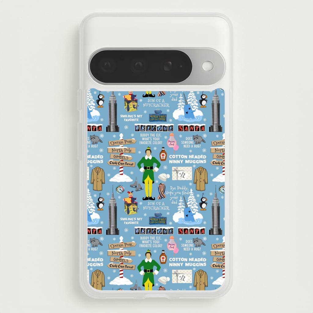 Blue Buddy The Elf Pattern Phone Case for Google Pixel 10 Pro XL