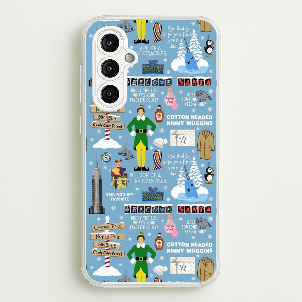 Blue Buddy The Elf Pattern - Elf Phone Case for Galaxy A14