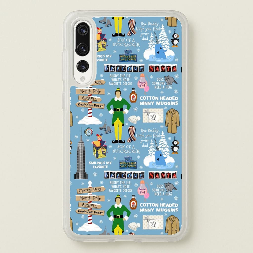 Blue Buddy The Elf Pattern - Elf Phone Case for Huawei P20 Pro