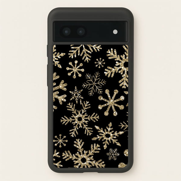 Gold Snowflake Pattern - Phone Case for Google Pixel 7a