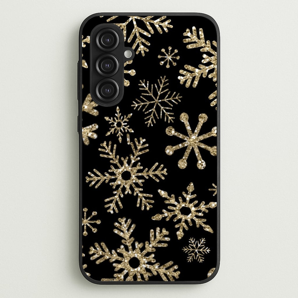 Gold Snowflake Pattern - Phone Case for Galaxy S23FE