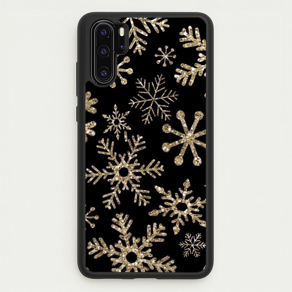 Gold Snowflake Pattern - Phone Case for Huawei P30 Pro