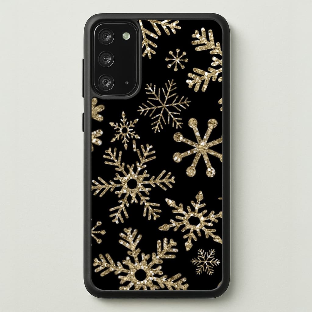 Gold Snowflake Pattern - Phone Case for Galaxy Note 20
