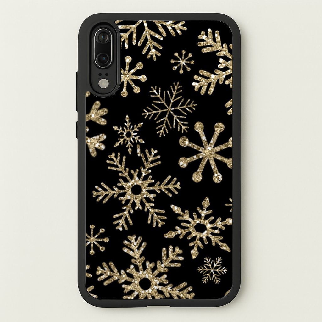 Gold Snowflake Pattern - Phone Case for Huawei P20