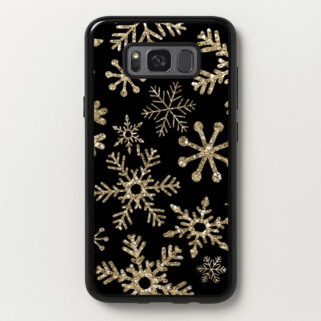 Gold Snowflake Pattern - Phone Case for Galaxy S8