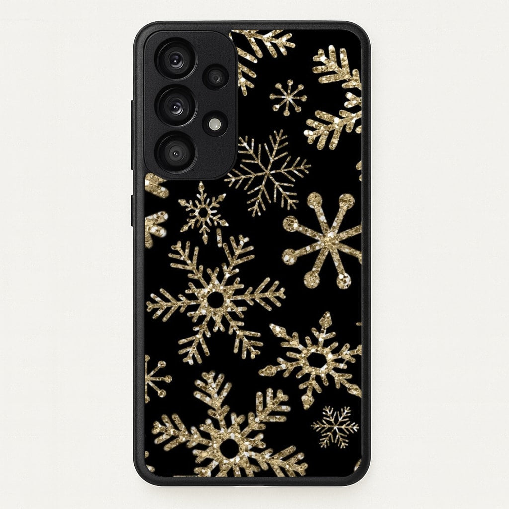 Gold Snowflake Pattern - Phone Case for Galaxy A33