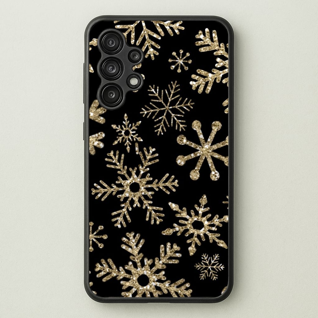 Gold Snowflake Pattern - Phone Case for Galaxy A13