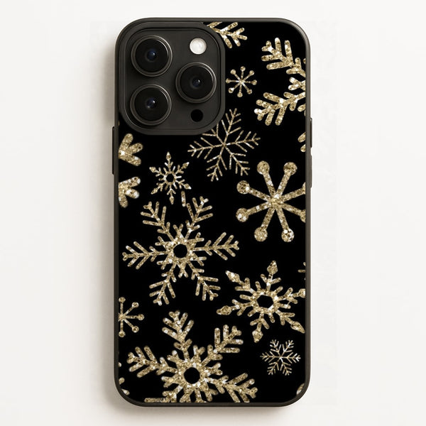 Gold Snowflake Pattern - Phone Case for iPhone 12 Pro Max
