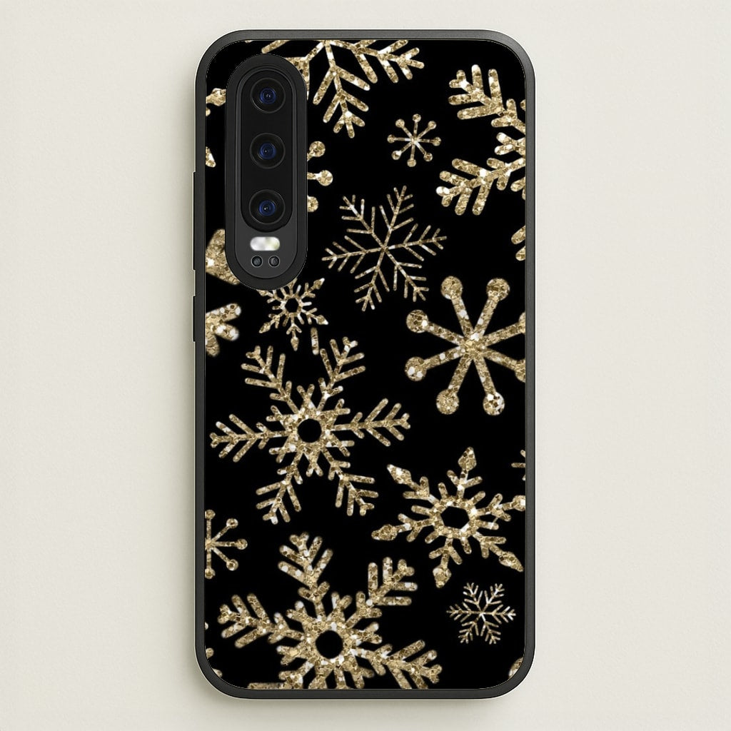 Gold Snowflake Pattern - Phone Case for Huawei P30