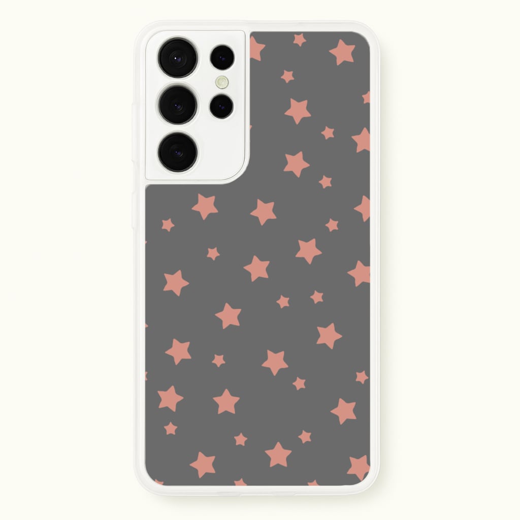 Rose Gold Star Pattern - Phone Case for Galaxy S21 Ultra