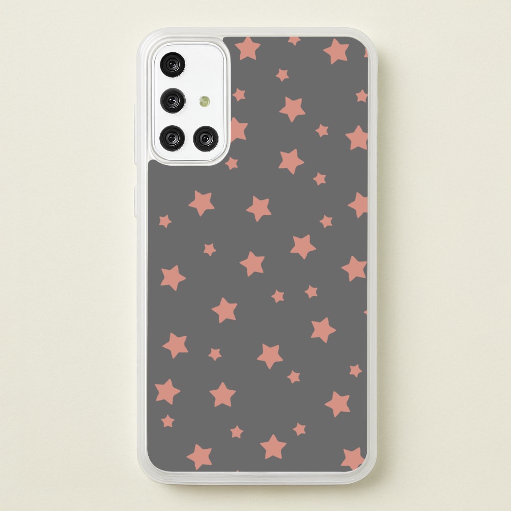 Rose Gold Star Pattern - Phone Case for Galaxy A71