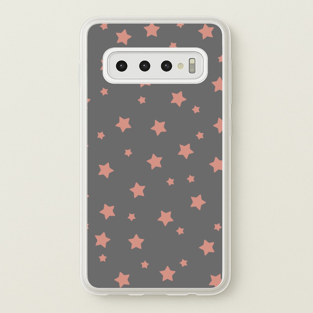 Rose Gold Star Pattern - Phone Case for Galaxy S10