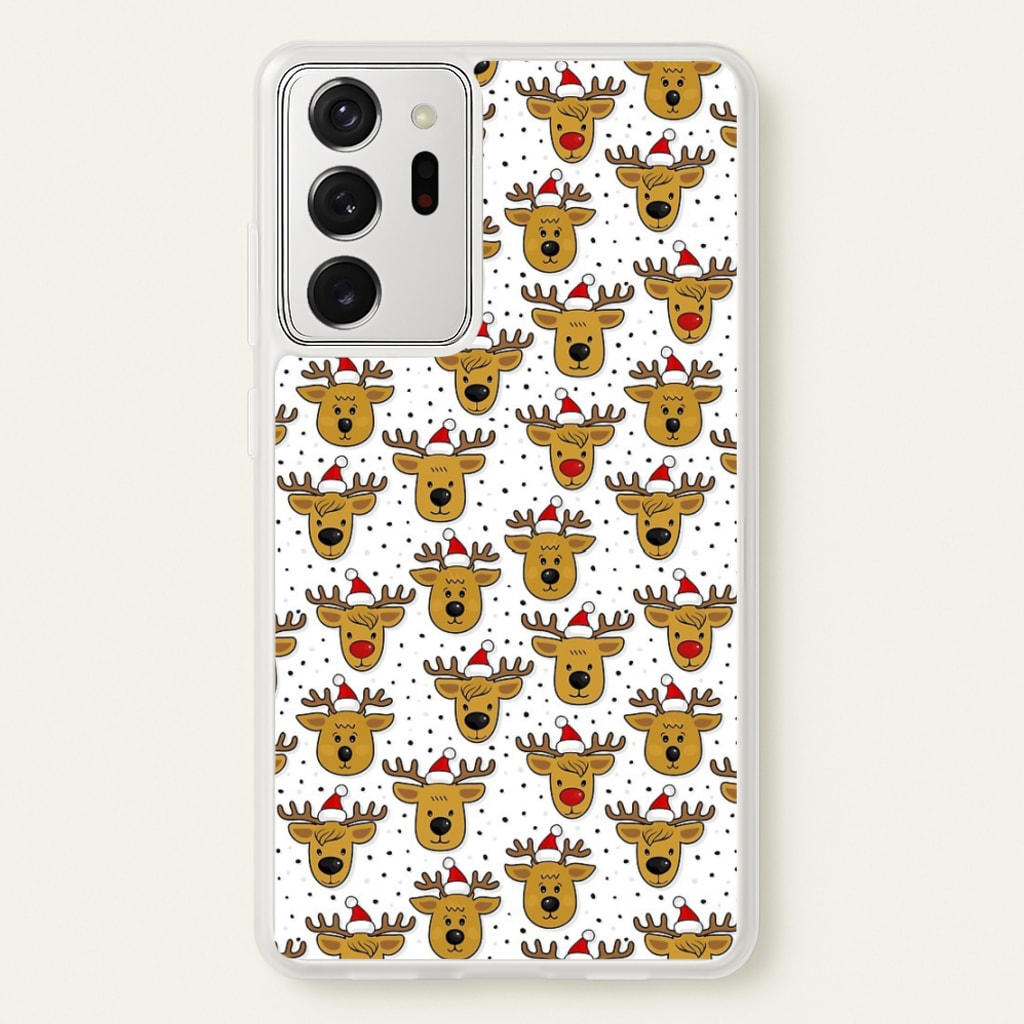 Reindeers In Santa Hats Pattern - Phone Case for Galaxy Note 20 Ultra