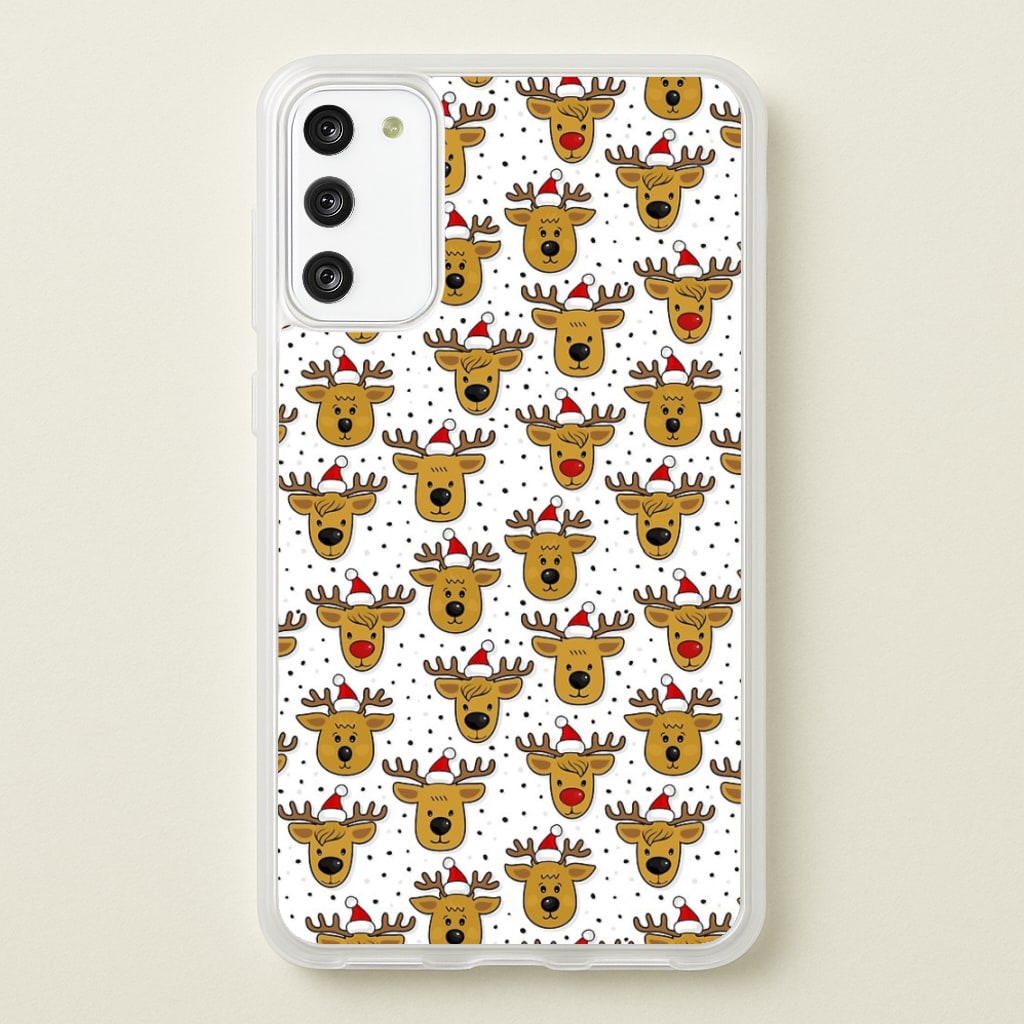 Reindeers In Santa Hats Pattern - Phone Case for Galaxy A41