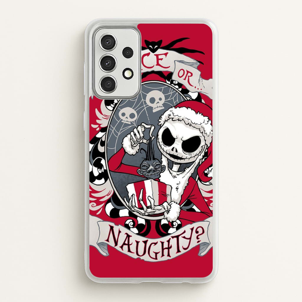 Nice Or Naughty - A Nightmare Before Christmas - Phone Case for Galaxy A52 / A52s