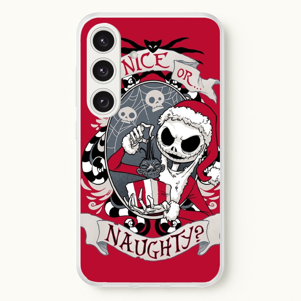 Nice Or Naughty - A Nightmare Before Christmas - Phone Case for Galaxy S24