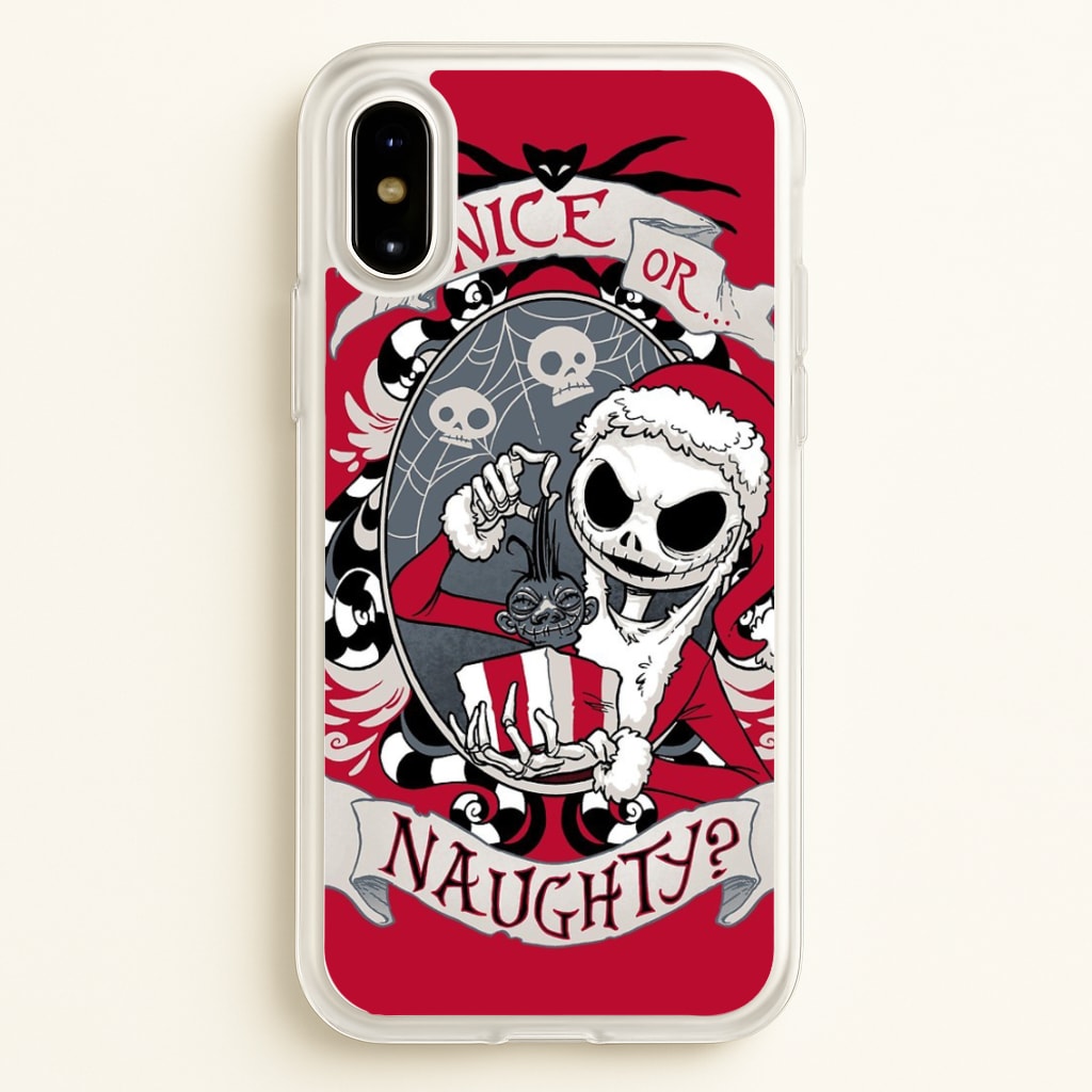 Nice Or Naughty - A Nightmare Before Christmas - Phone Case for iPhone X / XS