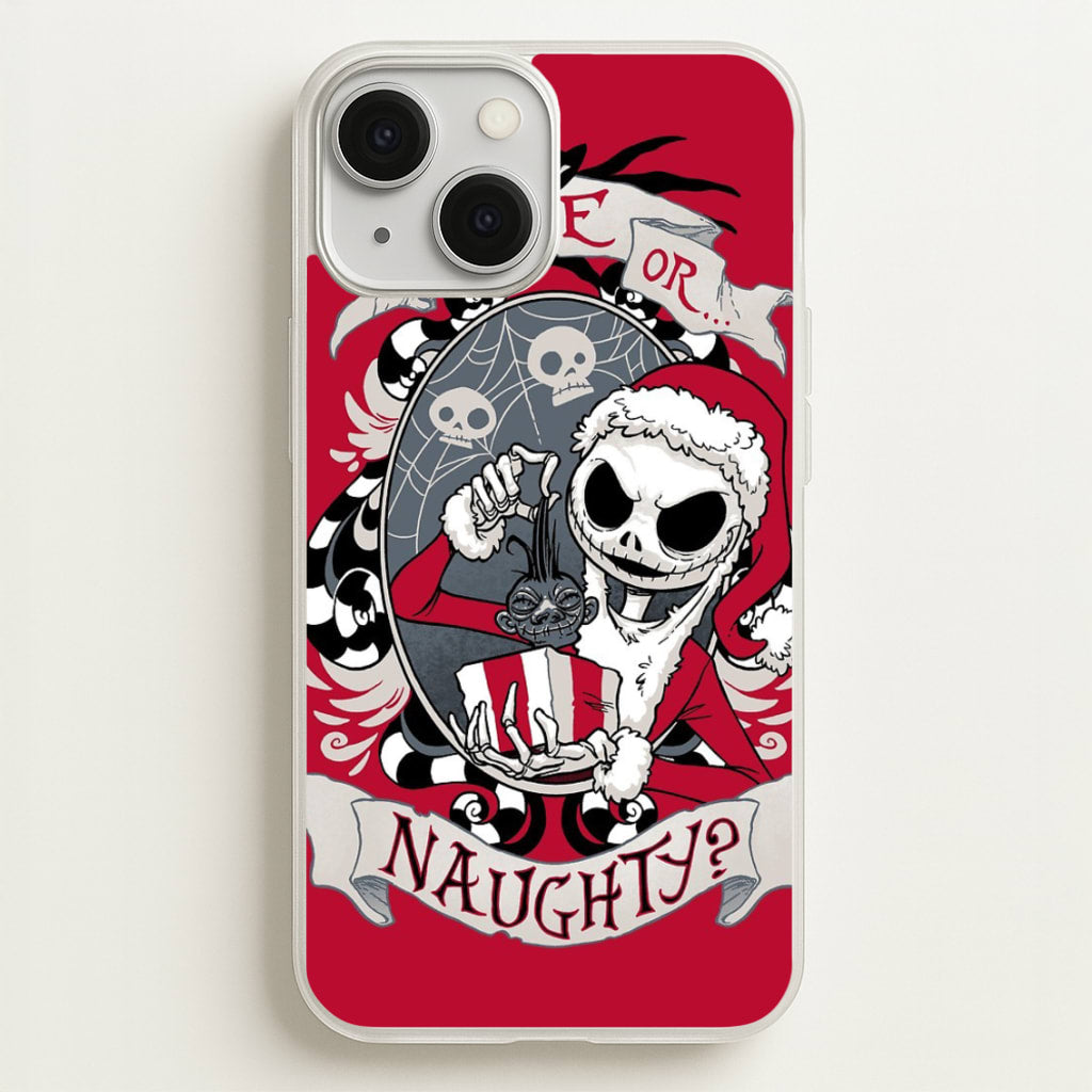 Nice Or Naughty - A Nightmare Before Christmas - Phone Case for iPhone 13