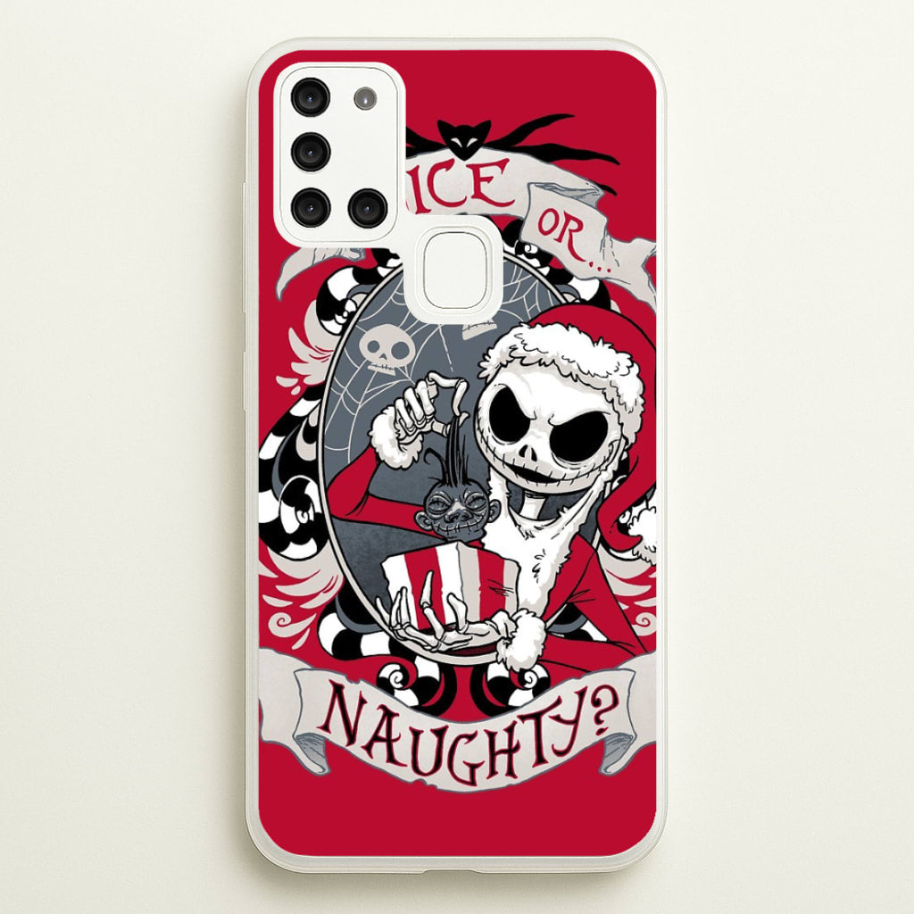 Nice Or Naughty - A Nightmare Before Christmas - Phone Case for Galaxy A21s