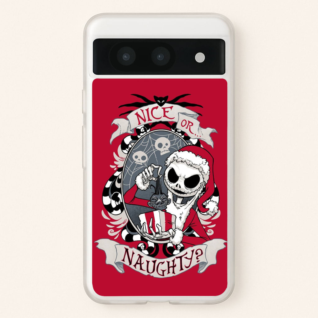 Nice Or Naughty - A Nightmare Before Christmas - Phone Case for Google Pixel 8a