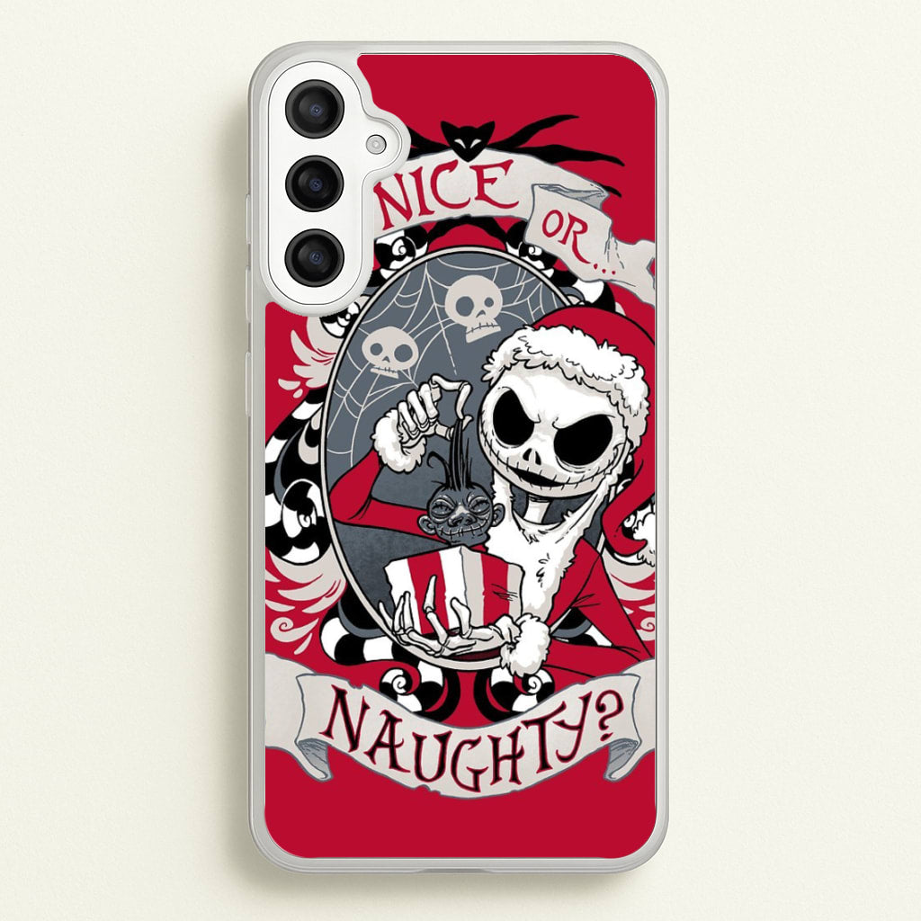 Nice Or Naughty - A Nightmare Before Christmas - Phone Case for Galaxy A36