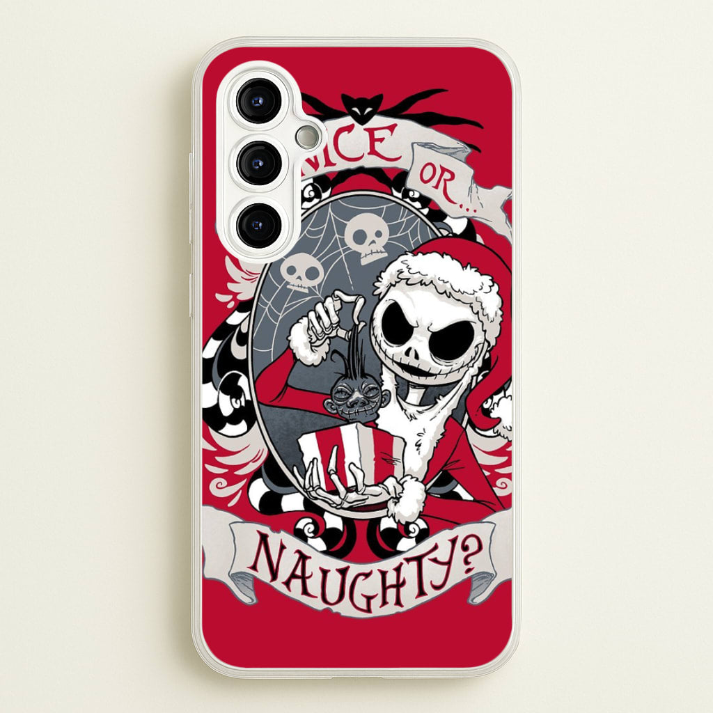 Nice Or Naughty - A Nightmare Before Christmas - Phone Case for Galaxy A54