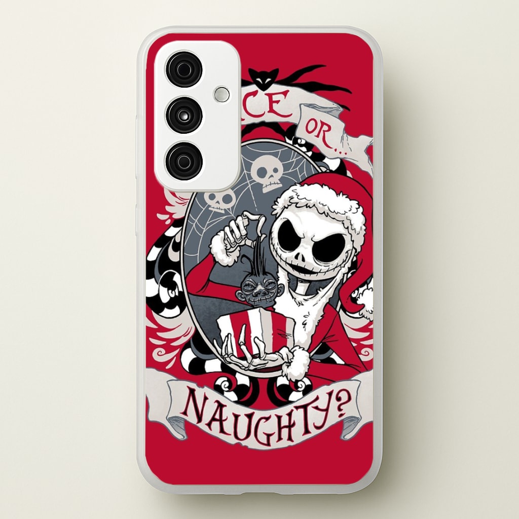 Nice Or Naughty - A Nightmare Before Christmas - Phone Case for Galaxy A55
