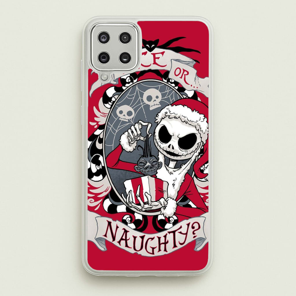 Nice Or Naughty - A Nightmare Before Christmas - Phone Case for Galaxy A12
