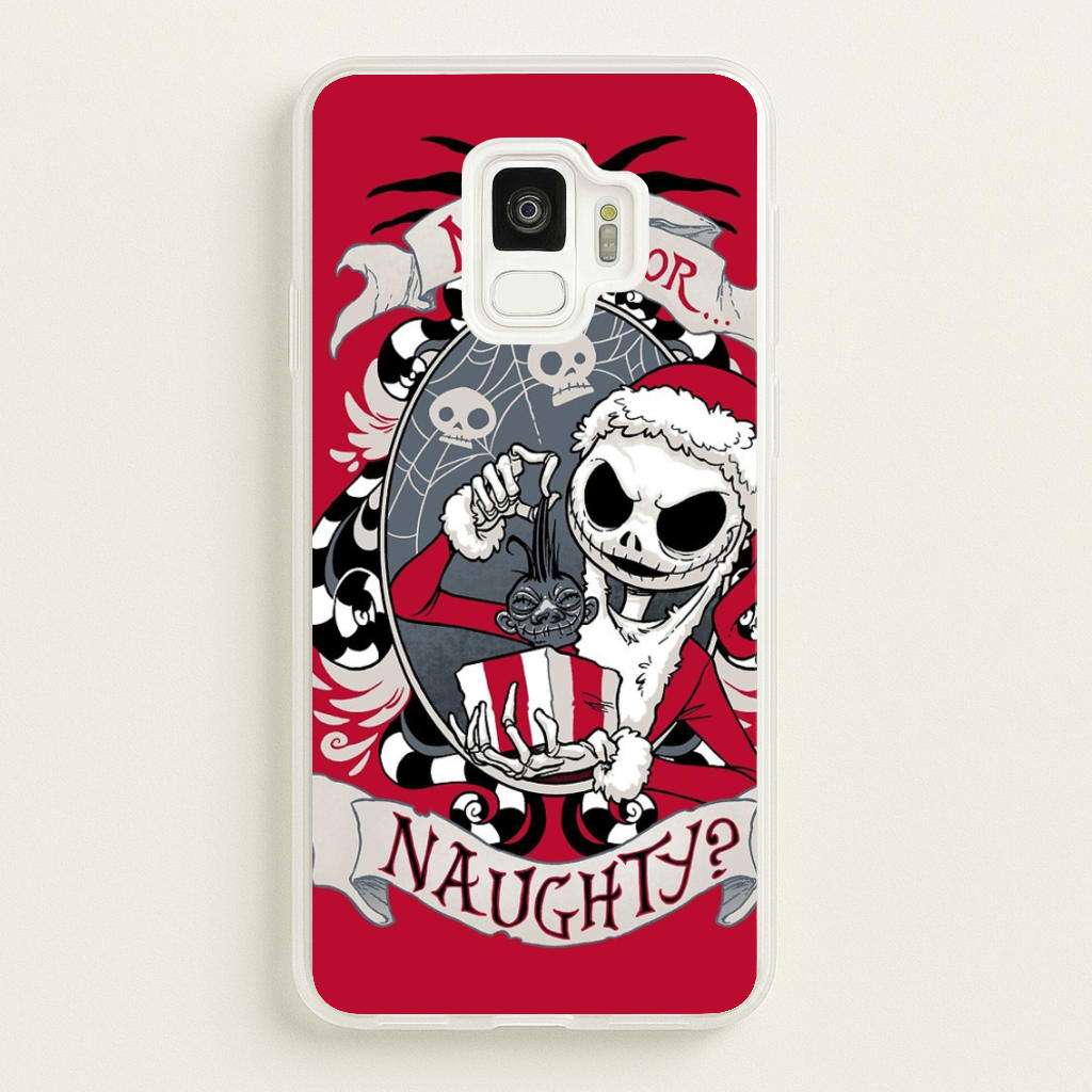 Nice Or Naughty - A Nightmare Before Christmas - Phone Case for Galaxy S9