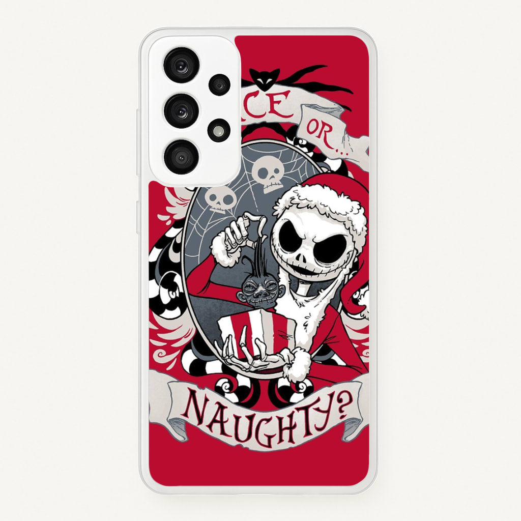 Nice Or Naughty - A Nightmare Before Christmas - Phone Case for Galaxy A53