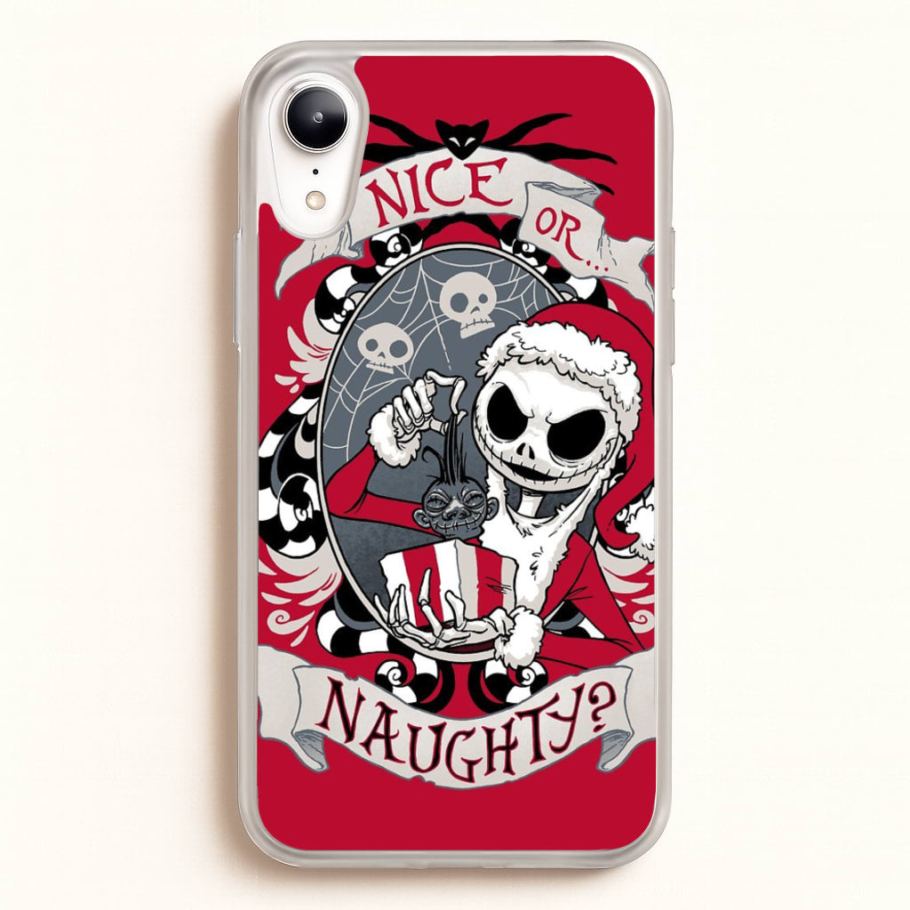 Nice Or Naughty - A Nightmare Before Christmas - Phone Case for iPhone XR