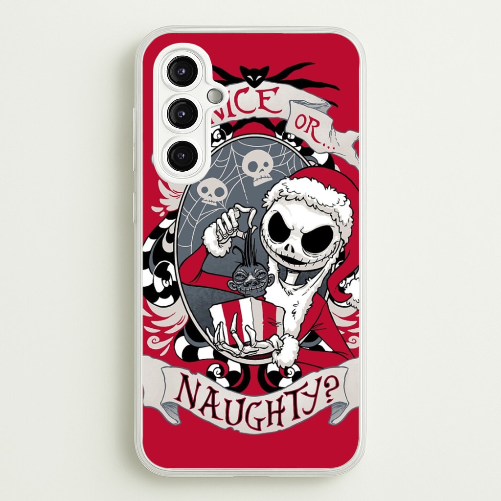 Nice Or Naughty - A Nightmare Before Christmas - Phone Case for Galaxy A14