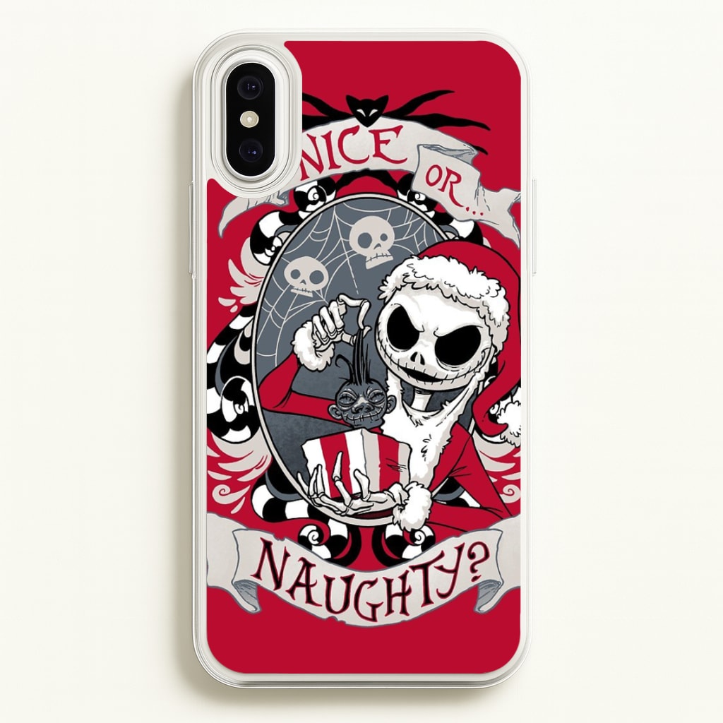 Nice Or Naughty - A Nightmare Before Christmas - Phone Case for iPhone XS Max