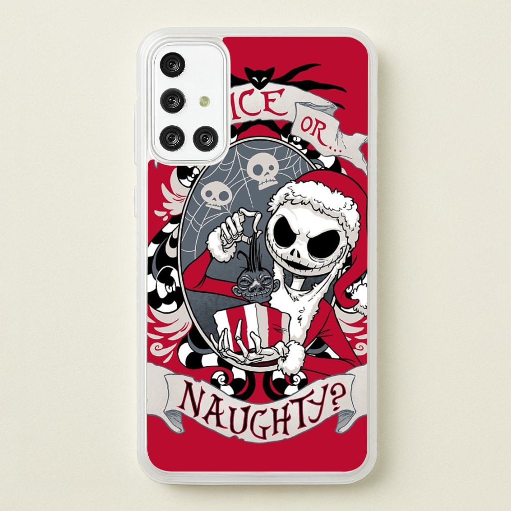 Nice Or Naughty - A Nightmare Before Christmas - Phone Case for Galaxy A71